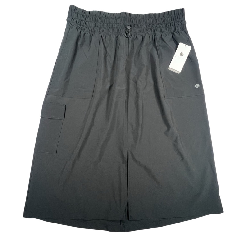 Women's Black Utility Midi Skirt